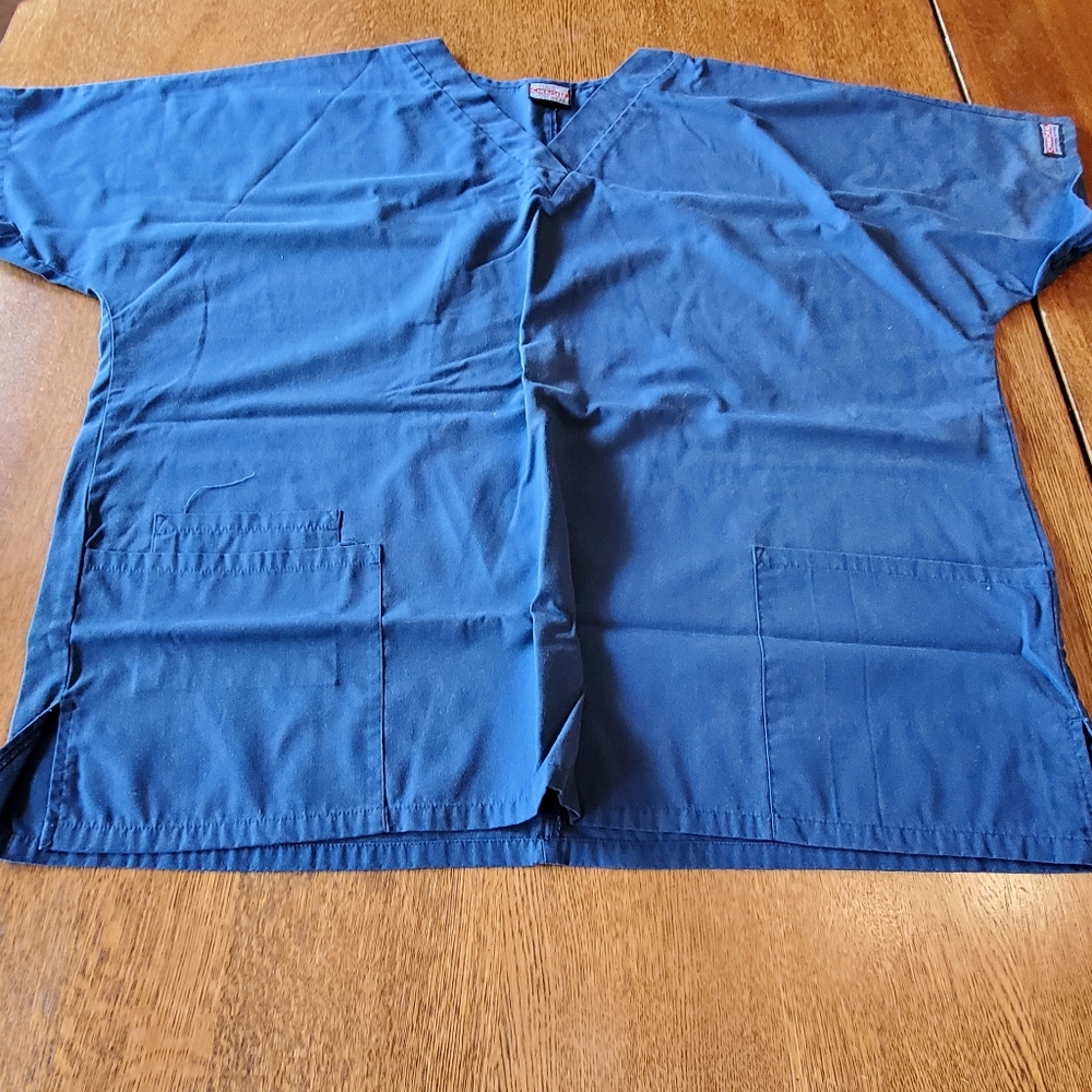 Navy blue scrub top